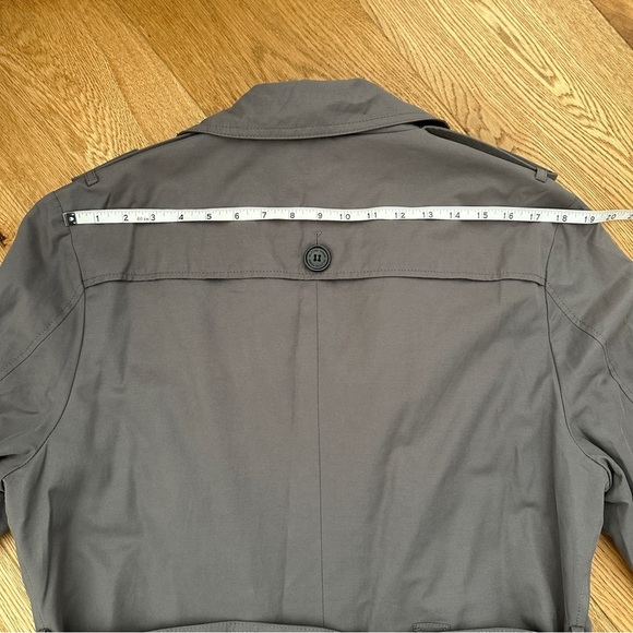 SELECTED GREY TRENCH COAT JACKET - M - Picture 13 of 14